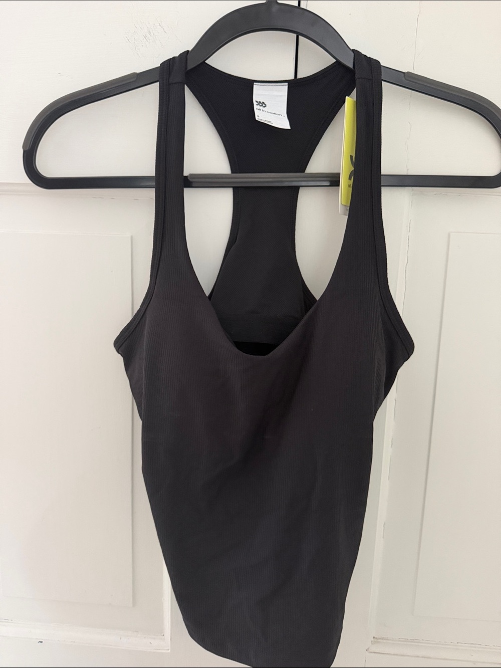 all in motion Black Racerback Tank - Ribbed Active Fit